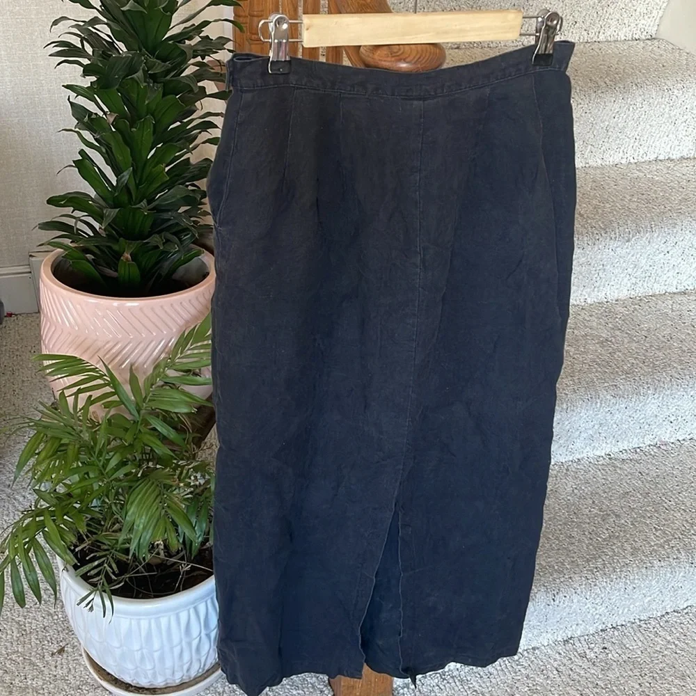 Vintage Mishi Studio Linen Maxi Skirt
